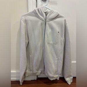 Vuori Men's Cream Zip-Up Sweater